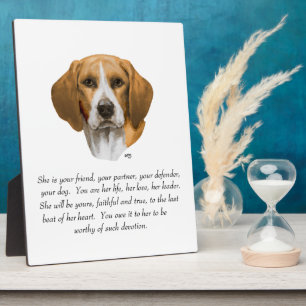 Plaque Photo Souvenir Beagle