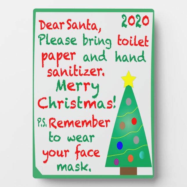 Plaque Photo Souvenir de Noël 2020 (Devant)