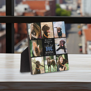 Plaque photo souvenir 'Meilleur chien du monde' en