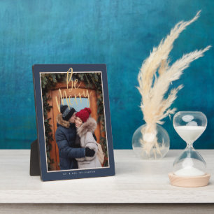 Plaque Photo Soyez Joyeux   Garde photo moderne de Noël en coup