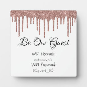 Plaque Photo Soyez notre invité WIFI information Mot de passe M