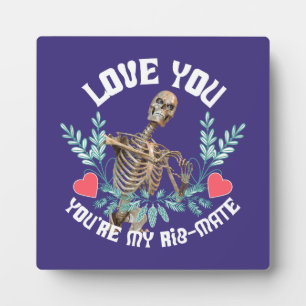 Plaque Photo Squelette Drôle Saint Valentin Côtes Mate Humour G