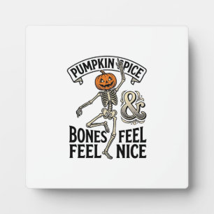 Plaque Photo Squelette Spice Pumpkin Vintage Danse Halloween Sh