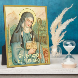 Plaque Photo St. Brigid d'Irlande (M 014) 8"x10"