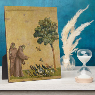 Plaque Photo St. Francis of Assisi preaching to the birds