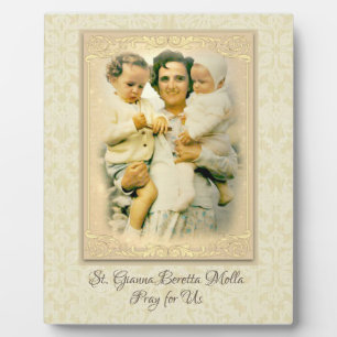 Plaque Photo St. Gianna Beretta Molla Mère catholique