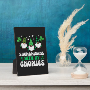 Plaque Photo St Patrick Shenanigans avec des gnomes Gnomies
