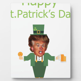 Plaque Photo st patricks trump leprechaun