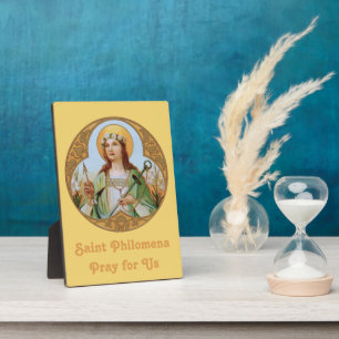Plaque Photo St. Philomena (BK 005) 5"x7" vertical