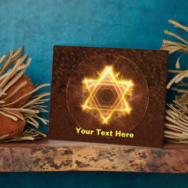 Plaque Photo Starfire Fractal Magen David (Côté)