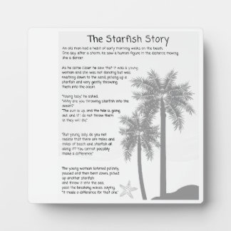 Plaque Photo Starfish Story, Starfish Throver, Starfish Poem