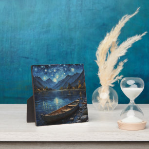Plaque Photo "Starlit Drift : Pêcher sous le Cosmos