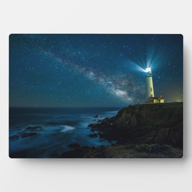 Plaque Photo Station Luminaire De Pigeon Point, Ca (Devant)