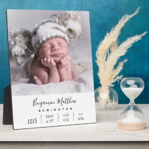 Plaque photo Statistiques de naissance du nouveau-