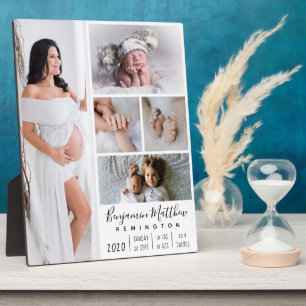 Plaque Photo Statistiques sur la naissance du nouveau-né Cinq p