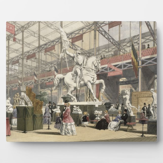 Plaque Photo Statues dans la section Belgique de la Grande Expo (Devant)