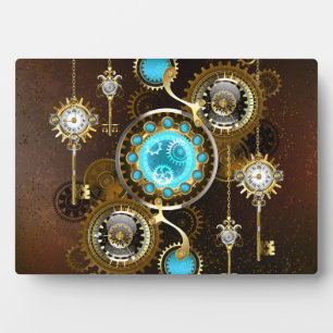 Plaque Photo Steampunk Rusty Background
