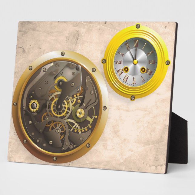 Plaque Photo Steampunk Uhr (Côté)