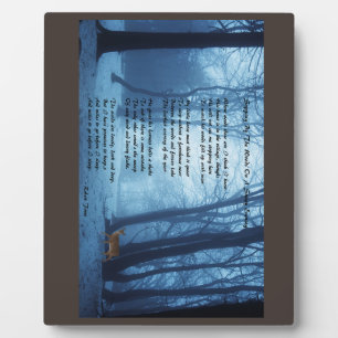 Plaque Photo Stopper By The Woods par : Robert Frost