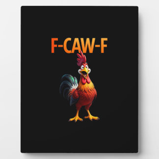 Plaque Photo Style gothique vintage de poulet F Caw F drôle