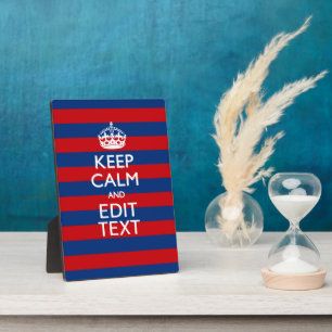 Plaque Photo Stylé KEEP CALM et votre texte sur les bandes
