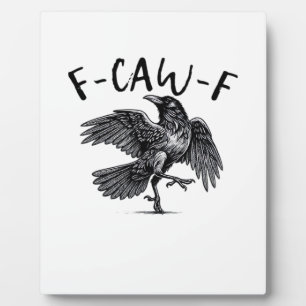 Plaque Photo Style Rétro Classique F Caw F Corbeau