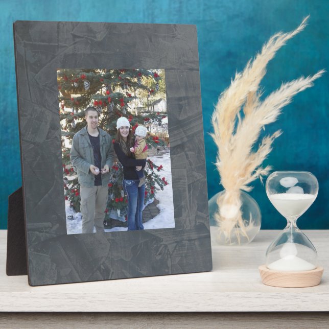 Plaque Photo Suede gris (Côté)