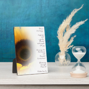 Plaque photo Sunflower Dream