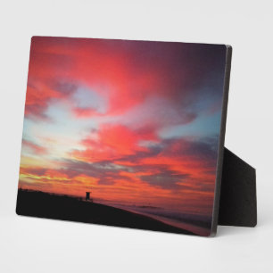 Plaque Photo Sunrise at Newport Beach