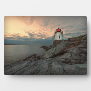 Plaque Photo Sunset at Castle Hill Lighthouse