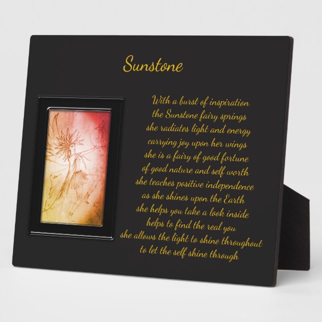 Plaque Photo Sunstone Crystal Fairy (Côté)