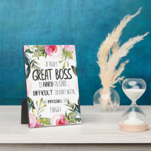 Plaque Photo Super patron remerciement merci cadeau du personne