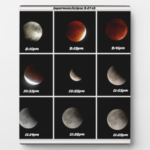 Plaque Photo Supermoon & Eclipse