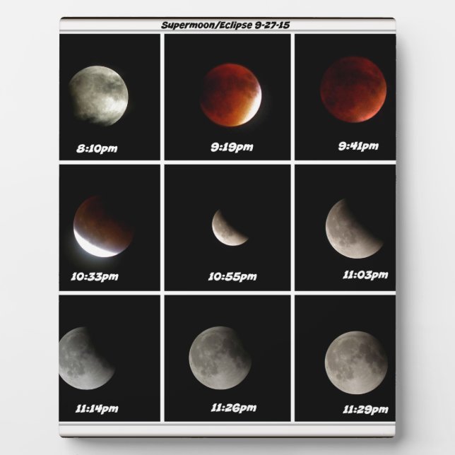 Plaque Photo Supermoon & Eclipse (Devant)
