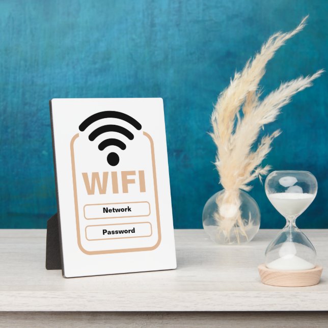 Plaque Photo Support d'affichage réseau WiFi et mot de passe ac (Côté)
