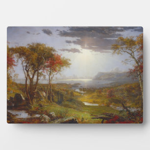Plaque Photo Sur la rivière Hudson, 1860 (huile sur toile)