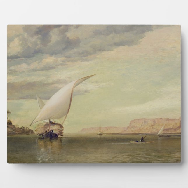 Plaque Photo Sur le Nil (huile sur toile) (Devant)