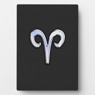Plaque Photo Symbole de Chrome Like Aries Zodiac