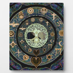 Plaque Photo Symbole de l'arbre de vie paisible Yin Yang