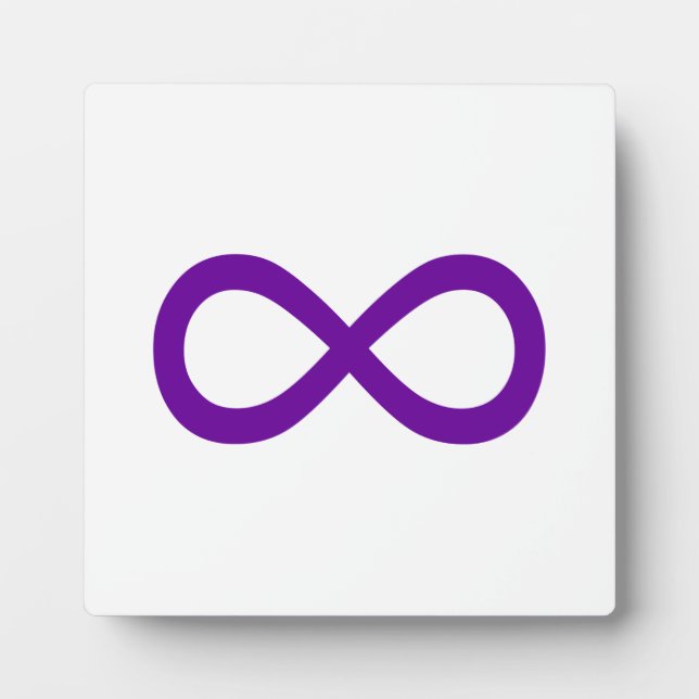 Plaque Photo Symbole d'infini violet (Devant)