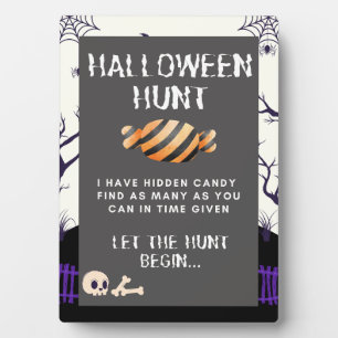 Plaque Photo SYMBOLE Halloween Candy Hunt