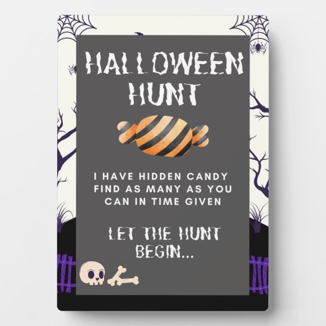 Plaque Photo SYMBOLE Halloween Candy Hunt (Devant)