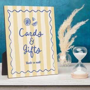 Plaque Photo Symbole italien Doodle Lemons Cartes & Cadeaux