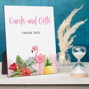 Plaque Photo Symbole Tropical Flamant rose Cartes et Cadeaux Ro