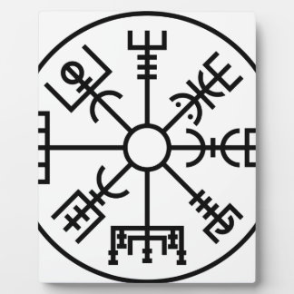 Plaque Photo Symbole viking vegvisir Norse Shield Odin