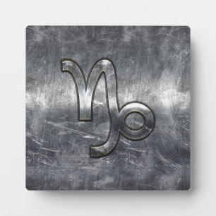 Plaque Photo SYMBOLE Zodiaque Capricorne Décor en acier désossé