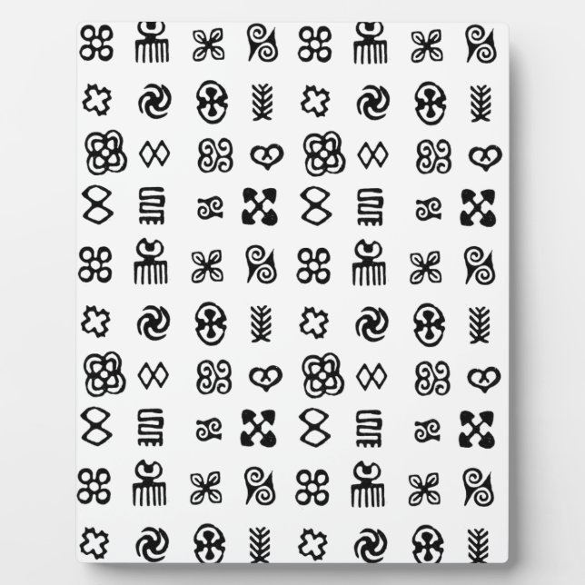 Plaque Photo Symboles africains Adinkra (Devant)