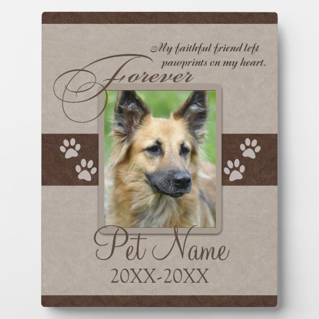Plaque Photo Sympathie pour animal de compagnie (Devant)