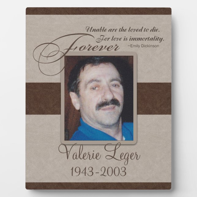 Plaque Photo Sympathie pour toujours aimée (Devant)