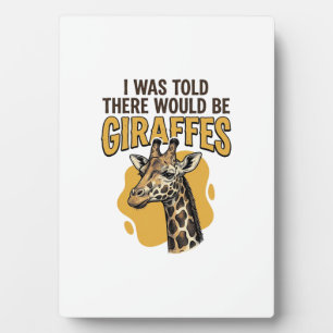 Plaque Photo T-shirt à motif de girafe drôle gravure vintage_1